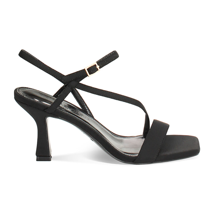 Sandali neri tacco 7,5 cm