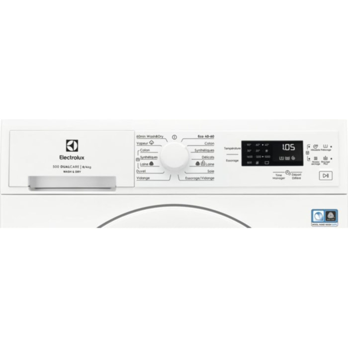 Lave linge séchant hublot ELECTROLUX EWW1685DA - 8/4 kg - 1600 tr/min - Classe D - Moteur induction