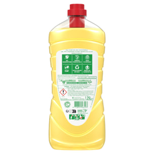 Pack de 12 - Nettoyant Ménager Sol & Multi Surfaces Ajax Citron ecolabel - 1,25L