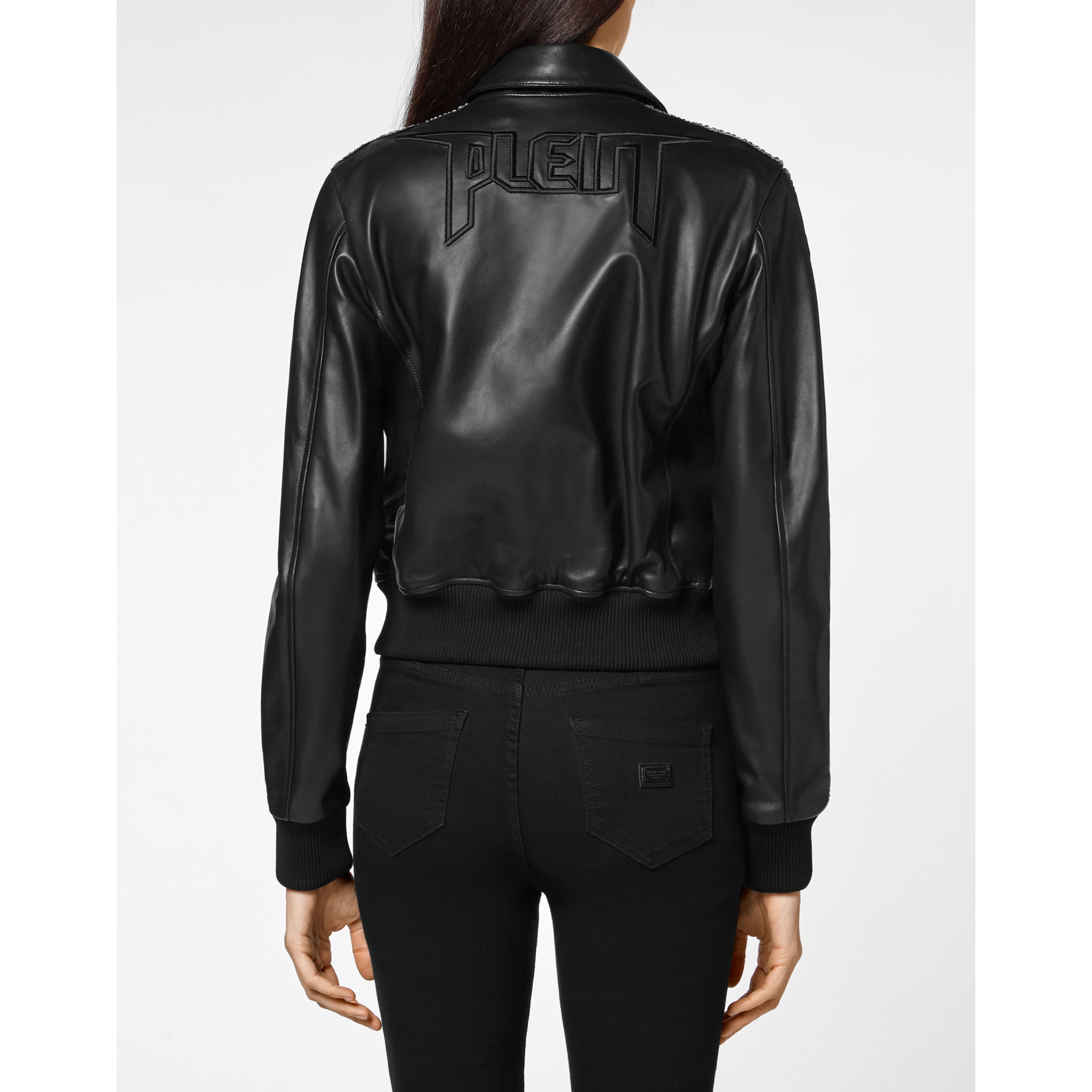PHILIPP PLEIN Bomber de cuero