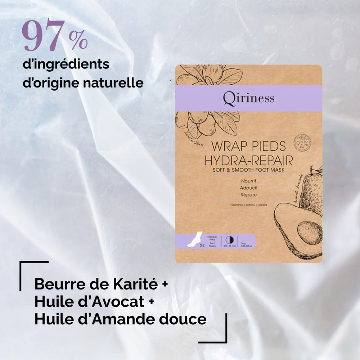 Rituel Qi Corps  - Coffret Huile Qi Revitalisante 100 ml + 2Wraps