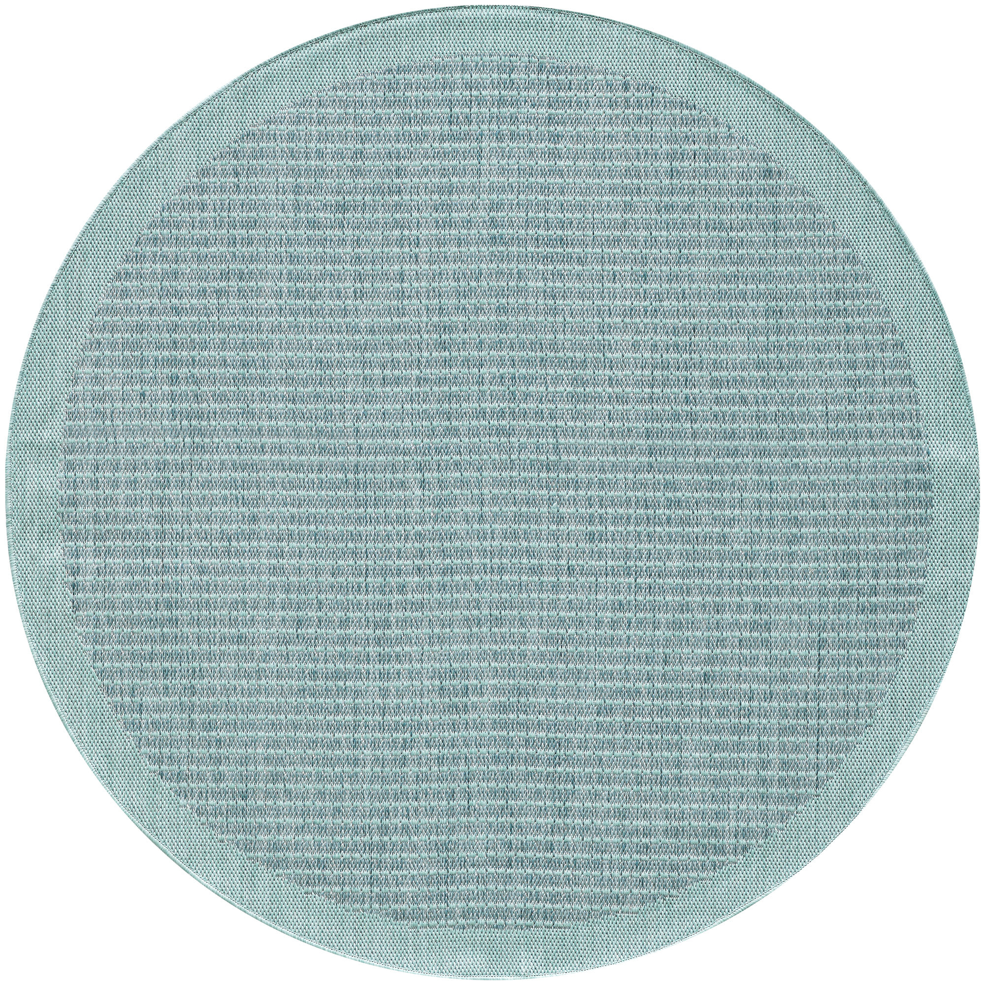 IBIZA - Tapis rond extérieur moderne Bleu