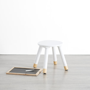 Tabouret enfant "Douceur" - blanc H27 cm