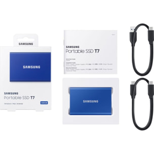 Disque dur SSD externe SAMSUNG Portable 1To T7 1To bleu indigo