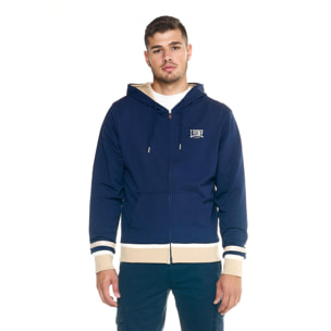Felpa Leone uomo con cappuccio e full zip Retro