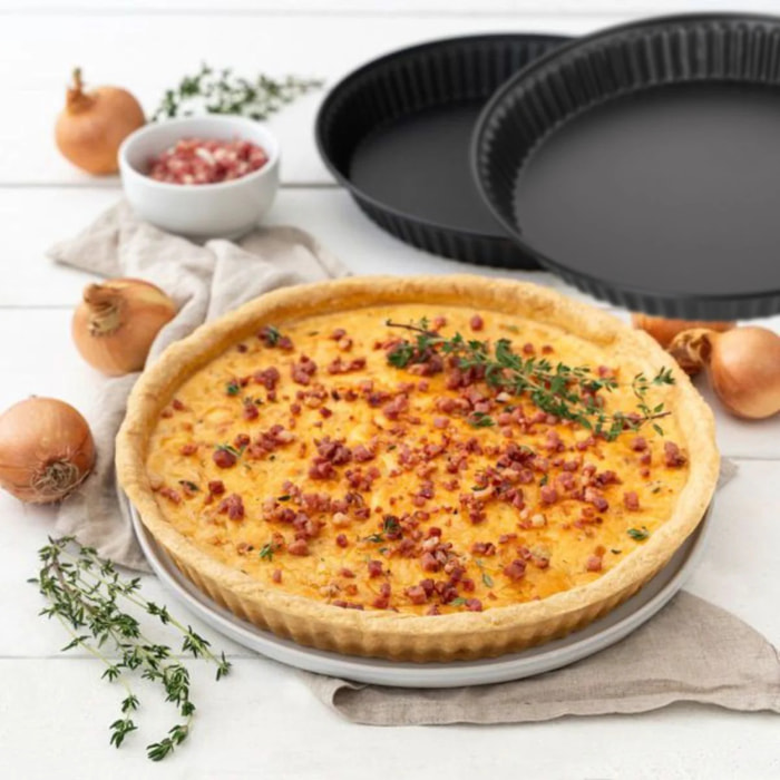 Set de 2 moules à tartes ou quiches de 28 cm et 30 cm Zenker Spécial Countries