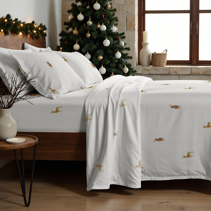 Parure de lit 100% coton Forest Cerf