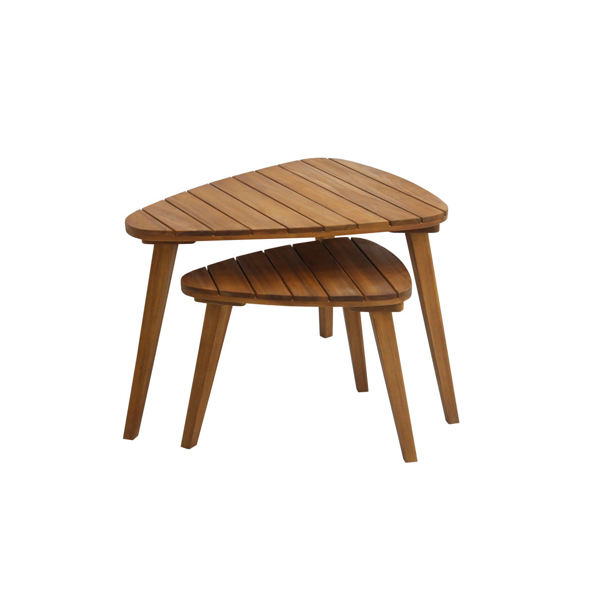 Tables basses gigognes en bois massif (lot de 2) ELQUI