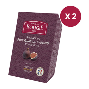 Lot de 2 - Foie Gras de Canard entier aux Figues 180g - mi-cuit