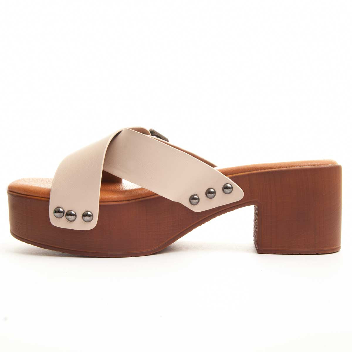 Sandalias de Tacón - Beige - Altura: 5 cm