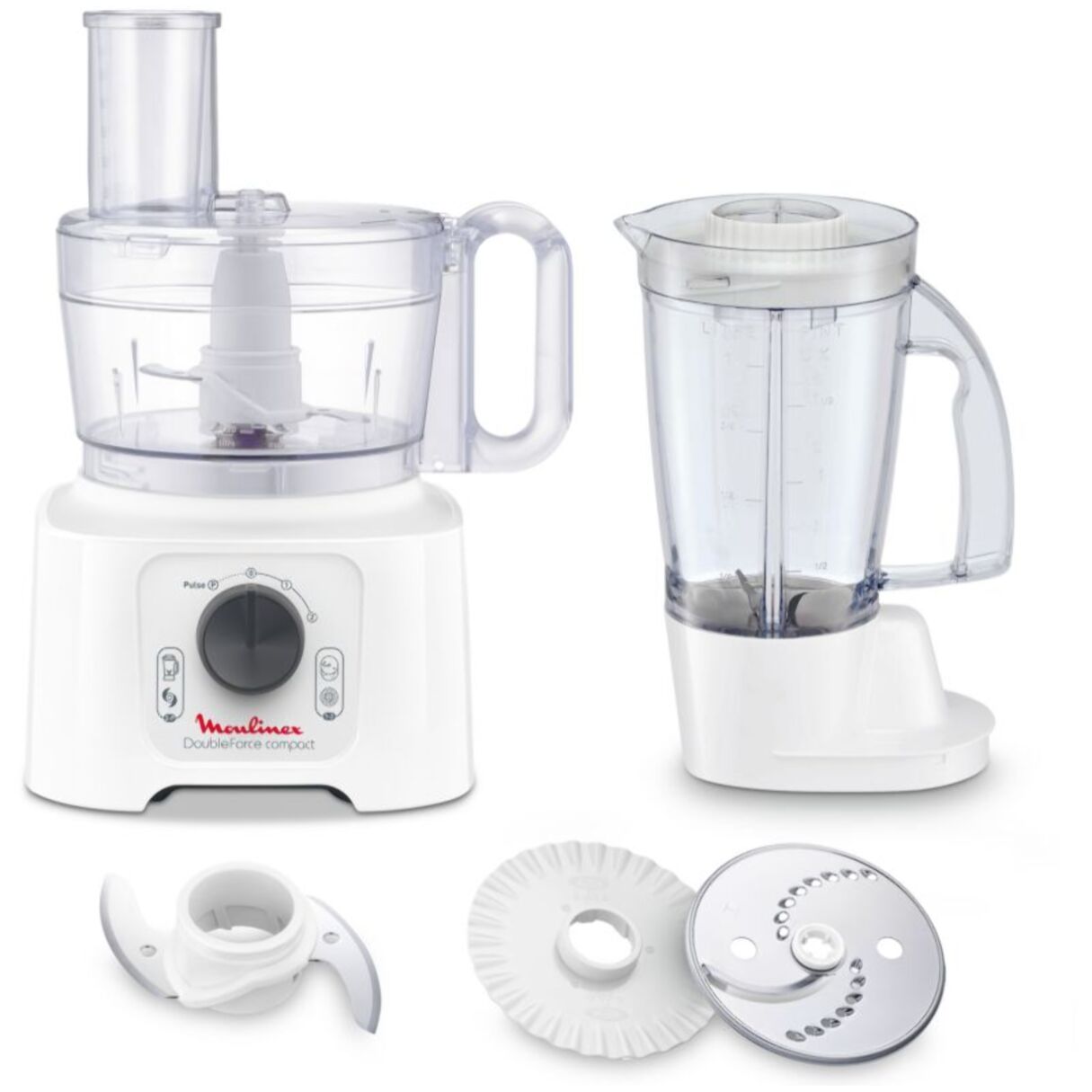 Robot multifonction MOULINEX FP542111 Double force compact blanc