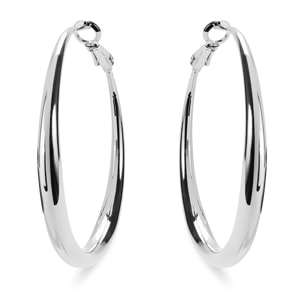 Pendientes de 41mm de diámetro acabados en rodio