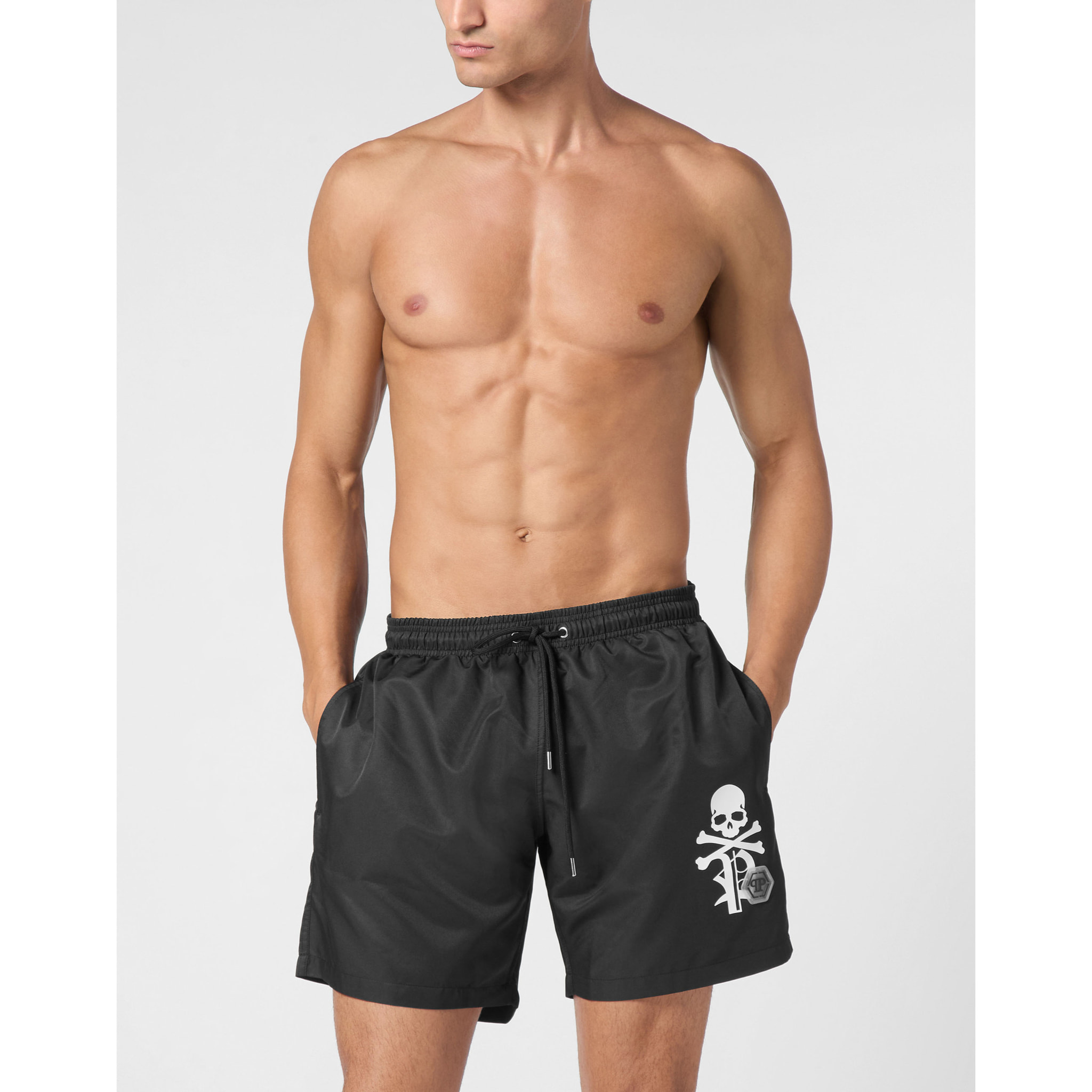 PHILIPP PLEIN Swim Trunks SKULL&BONES