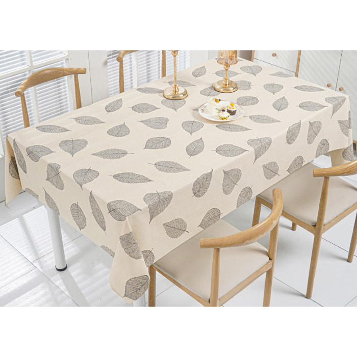 Tovaglia Antimacchia Idrorepellente Rotolo Tagliabile PVC Maniva Glitter D1 Foglie