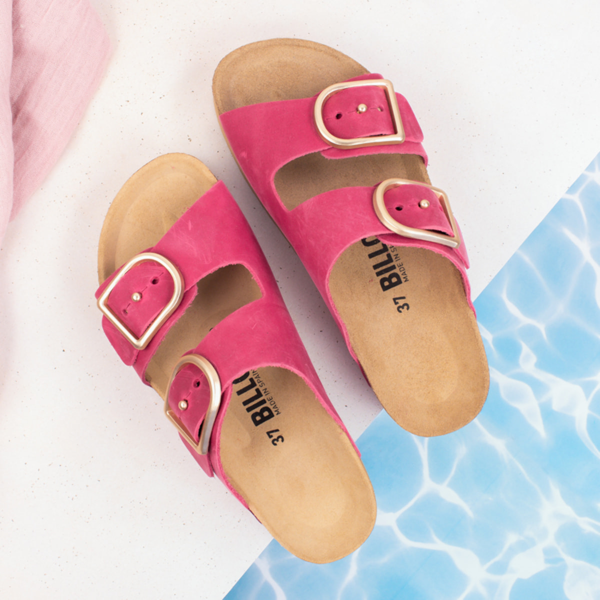 SANDALO CON ZEPPA BILLOWY ROSA