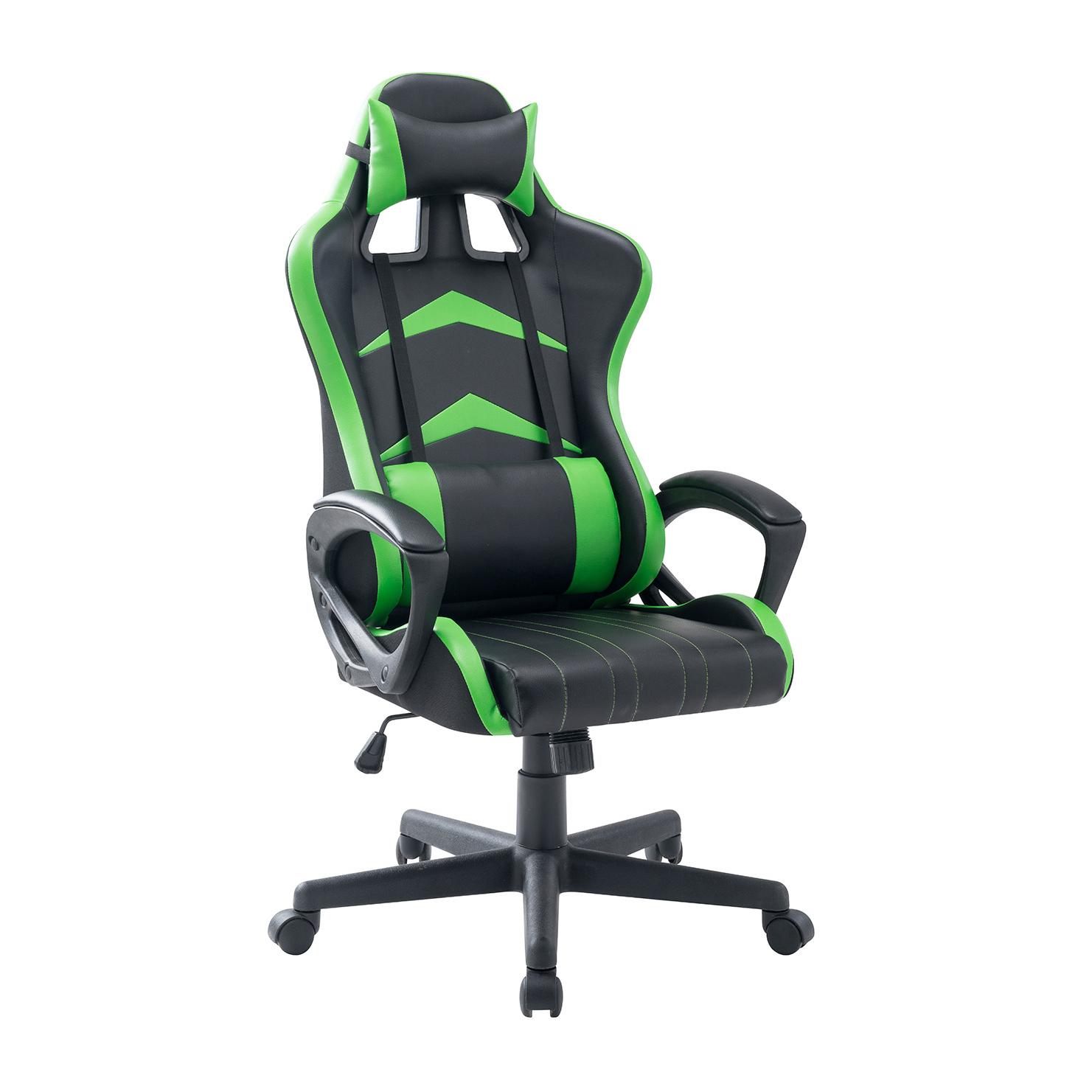 Jerez - sedia racing gaming in pvc e nylon nero e verde