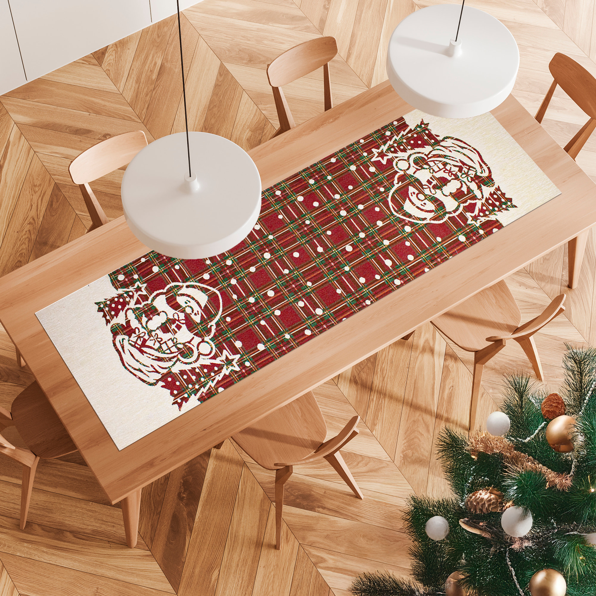 Runner Natalizio Minimal 40x140 cm Gobelin Jacquard