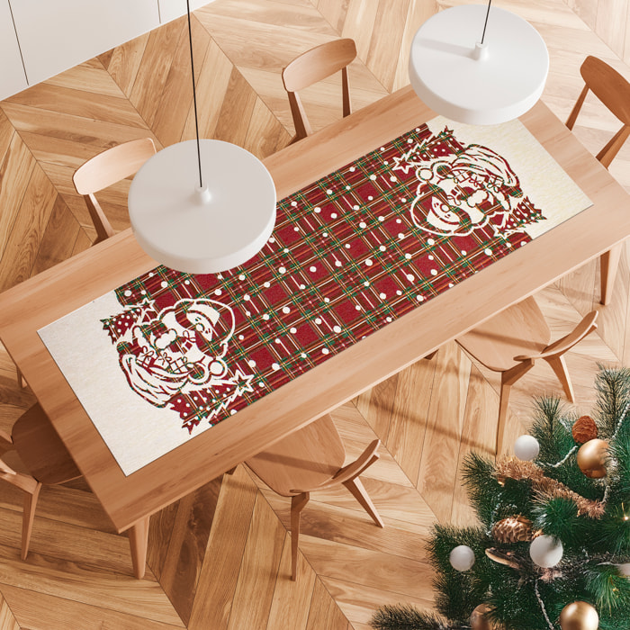 Runner Natalizio Minimal 40x140 cm Gobelin Jacquard