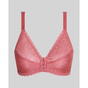 Sujetador sin aros de encaje con apertura frontal