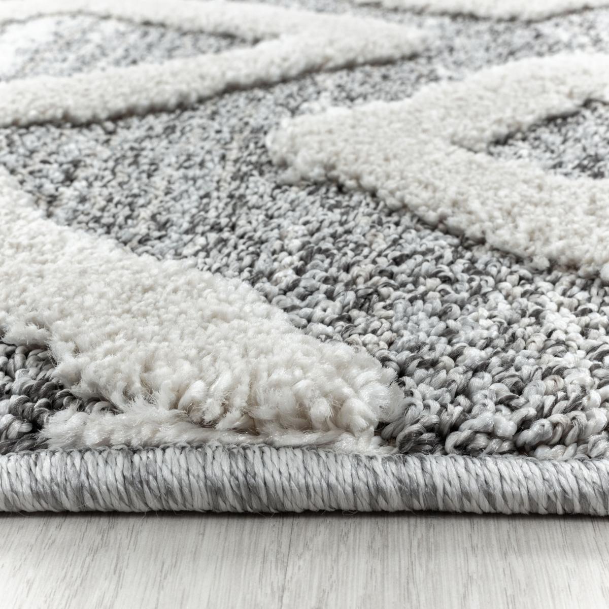 Tapis rond tissé motif scandinave HAPA