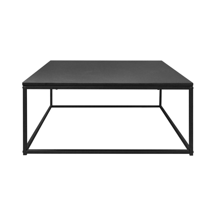 Table basse. Industrielle. structure métal noir. L 80 x l 80 x H 36cm