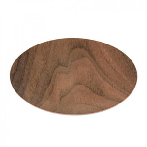 PLATO LLANO DE MADERA COLOR MARRON 26CM