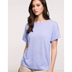 Camiseta Manga Corta Azul Claro - Solfidea