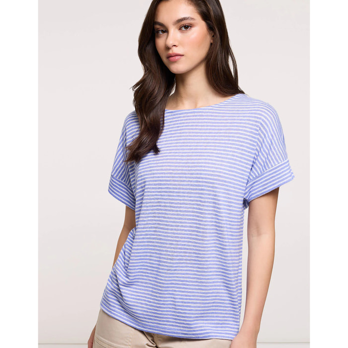 Camiseta Manga Corta Azul Claro - Solfidea