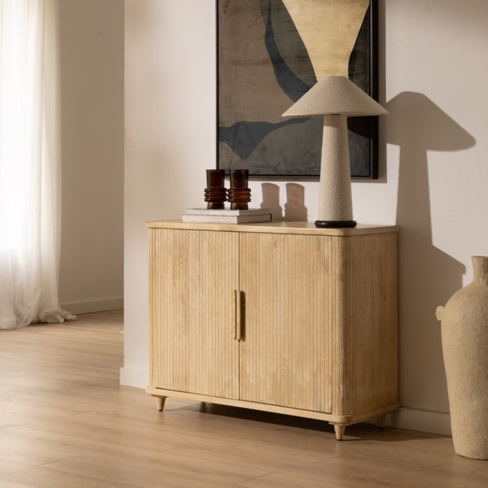 Buffet Alen -bois massif de mangue-couleur arabica 105 x 80 x 38 cm