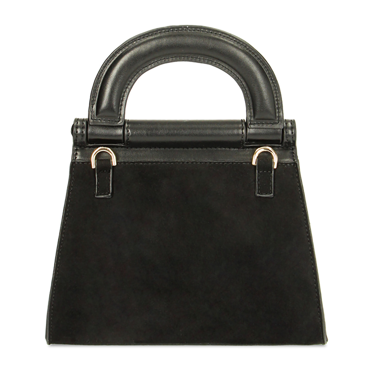 Mini-bag nera in microfibra