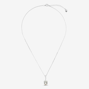 Collana in Argento 925 con Cubic Zirconia a Baguette e Pavé