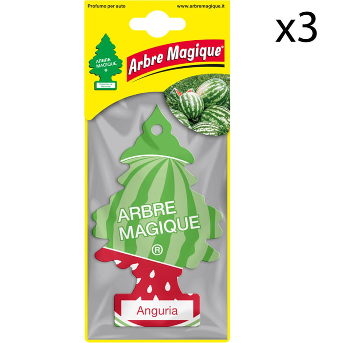 3x Arbre Magique Fruit Profumatore Solido per Auto Fragranza Anguria