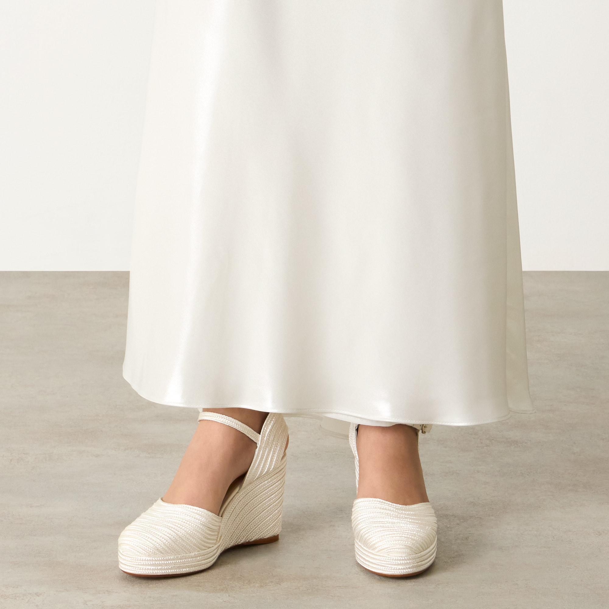 Alpargatas de cuña de mujer Carolyn trenzada con cierre de pulsera