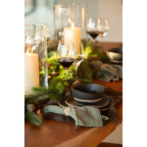 J-Line bol - céramique - noir/taupe