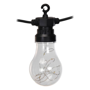 Guirnalda de luz 10 led en blanco cálido 450x6x15cm