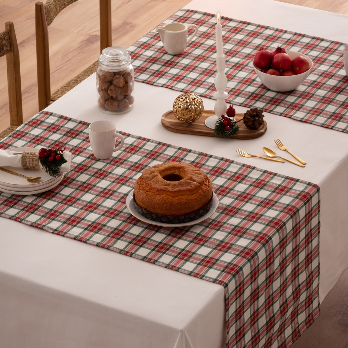 Camino de mesa NAIBI BLANCO