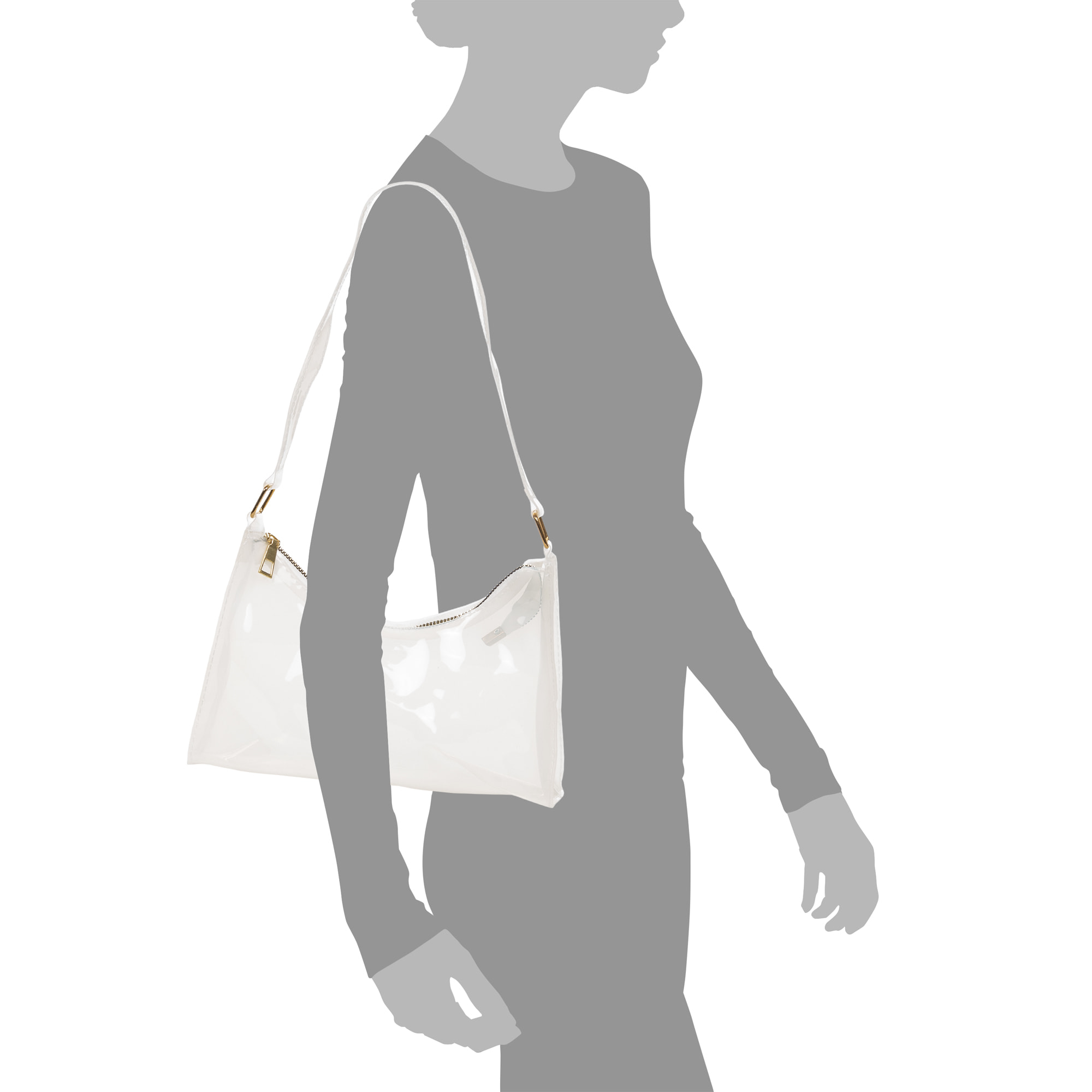 Zeri bolso de hombro de PVC transparente.