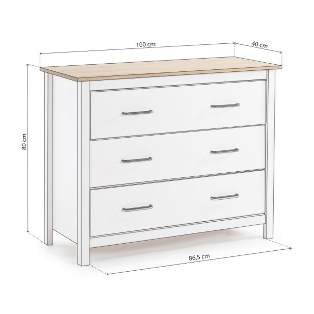 Cómoda Eira Blanco - Oak