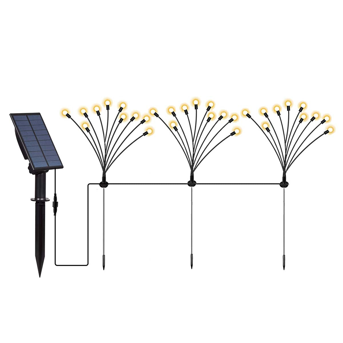 3 Balise solaire 30 boules LYRA H70CM