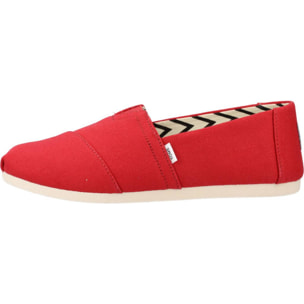 ALPARGATAS TOMS RED RECYCLED COTTON CANVAS