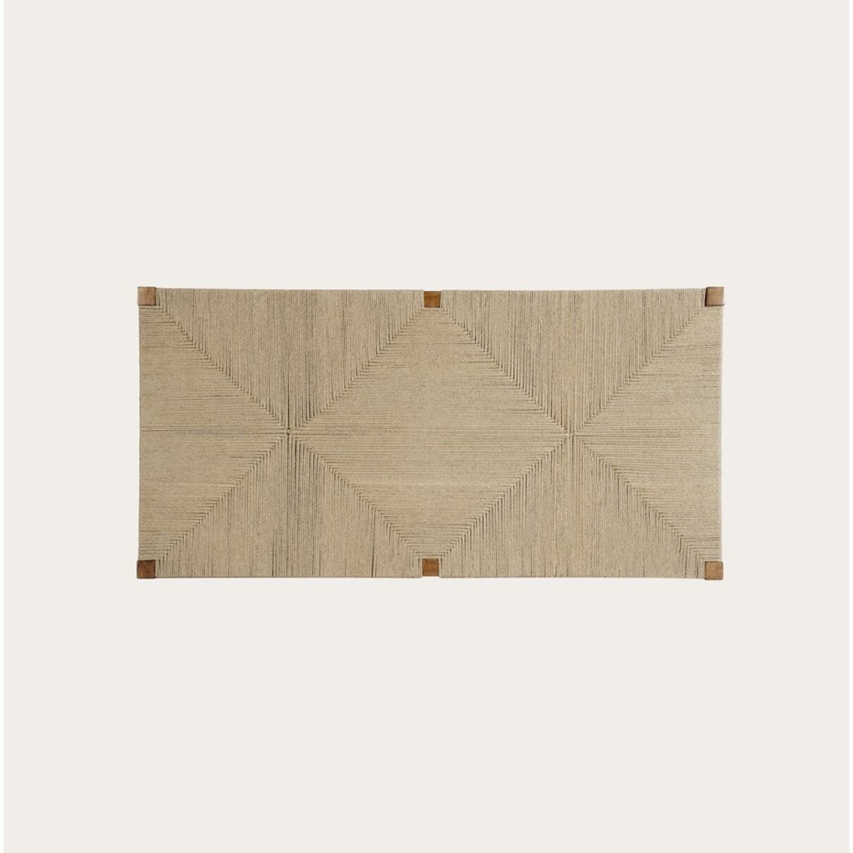 Tête de lit Agade -bois massif de manguier et jute-couleur noyer 162 x 80 x 3 cm