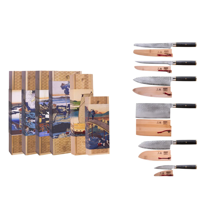 Set Complet de Couteaux (6 pièces) - Collection Pakka San-Mai