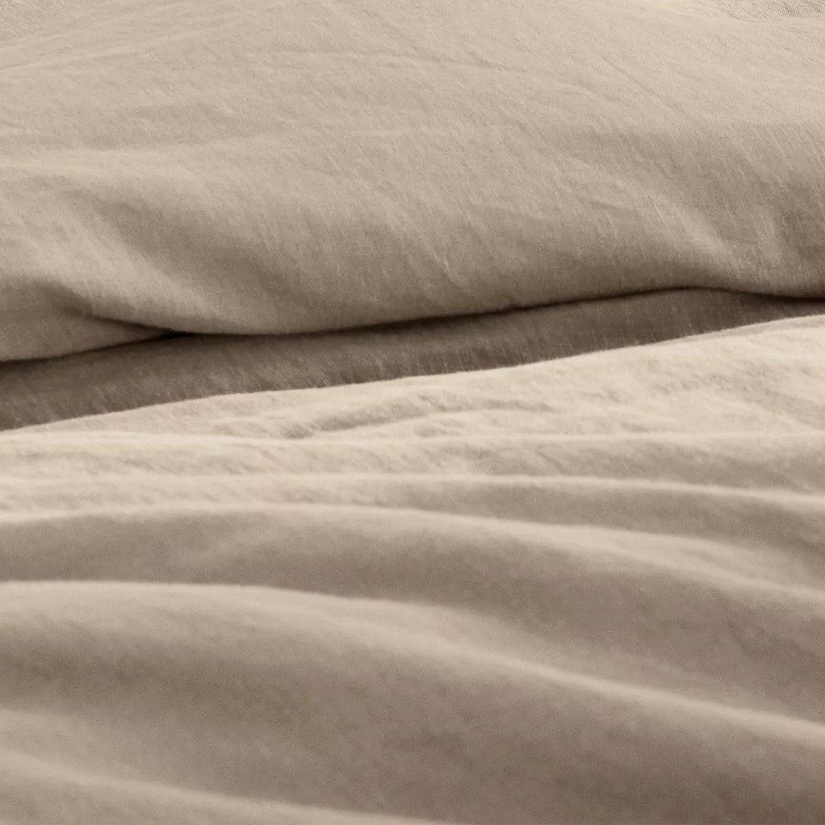 Housse de couette pur lin lavé 165 g/m² uni beige Le lin lave lin