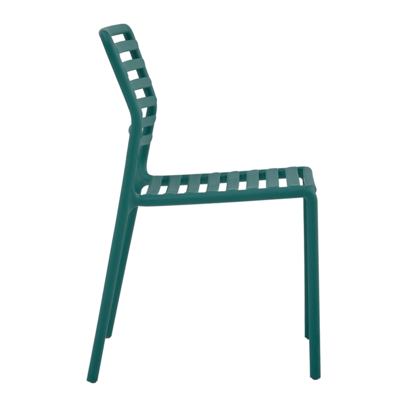 Set da 4 sedie da giardino in polipropilene verde petrolio – Lagos