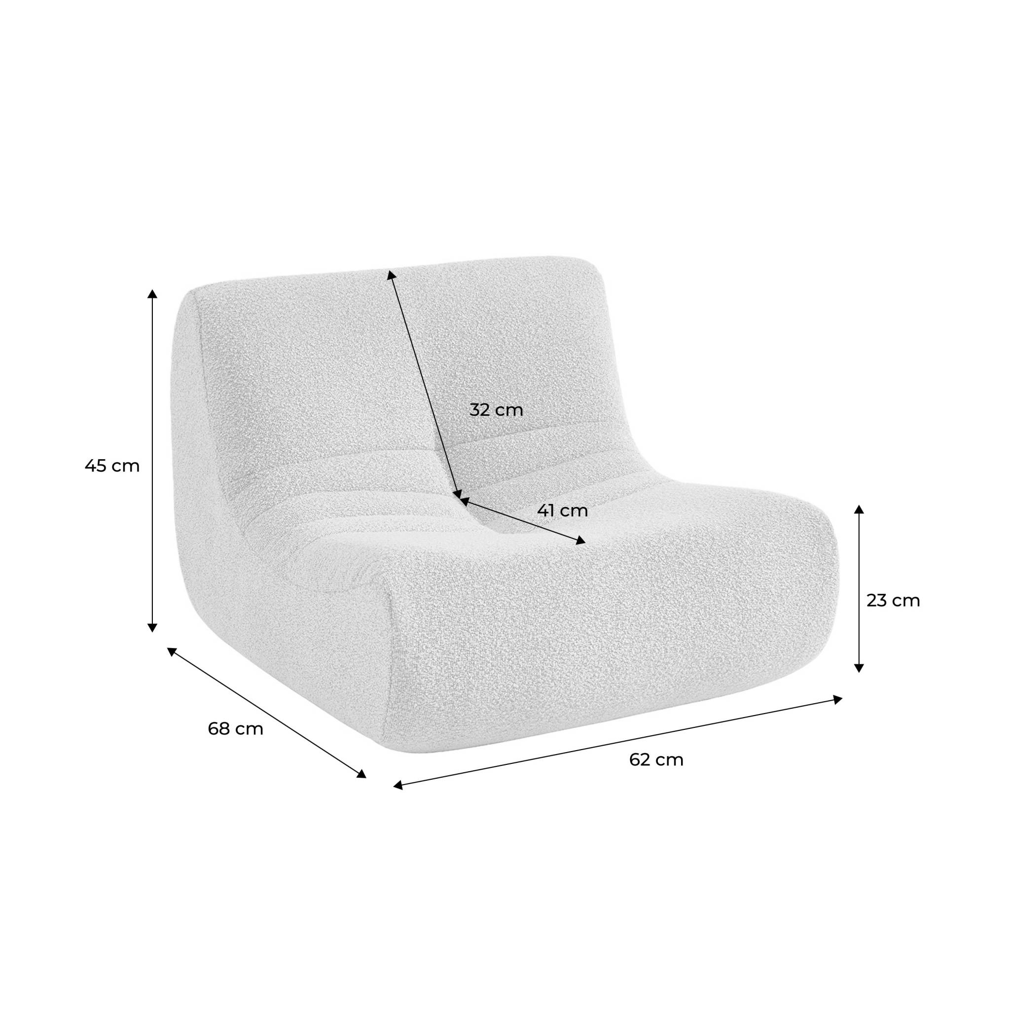 Fauteuil chauffeuse enfant bouclette texturée 1 place kaki - Sokol Kids