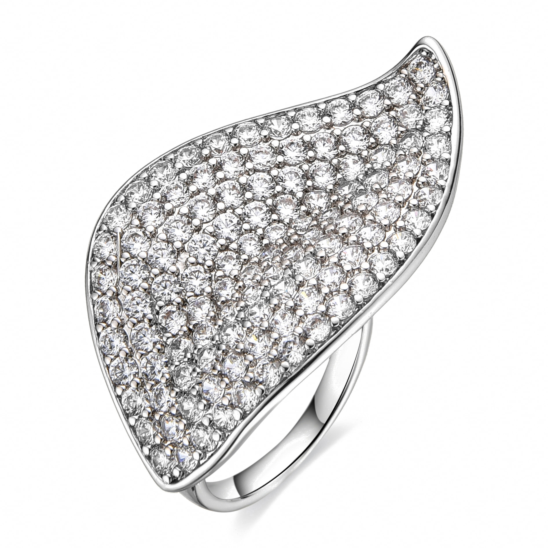 Anillo con Circonita Brillante acabado plata