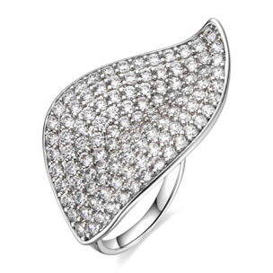 Anillo con Circonita Brillante acabado plata