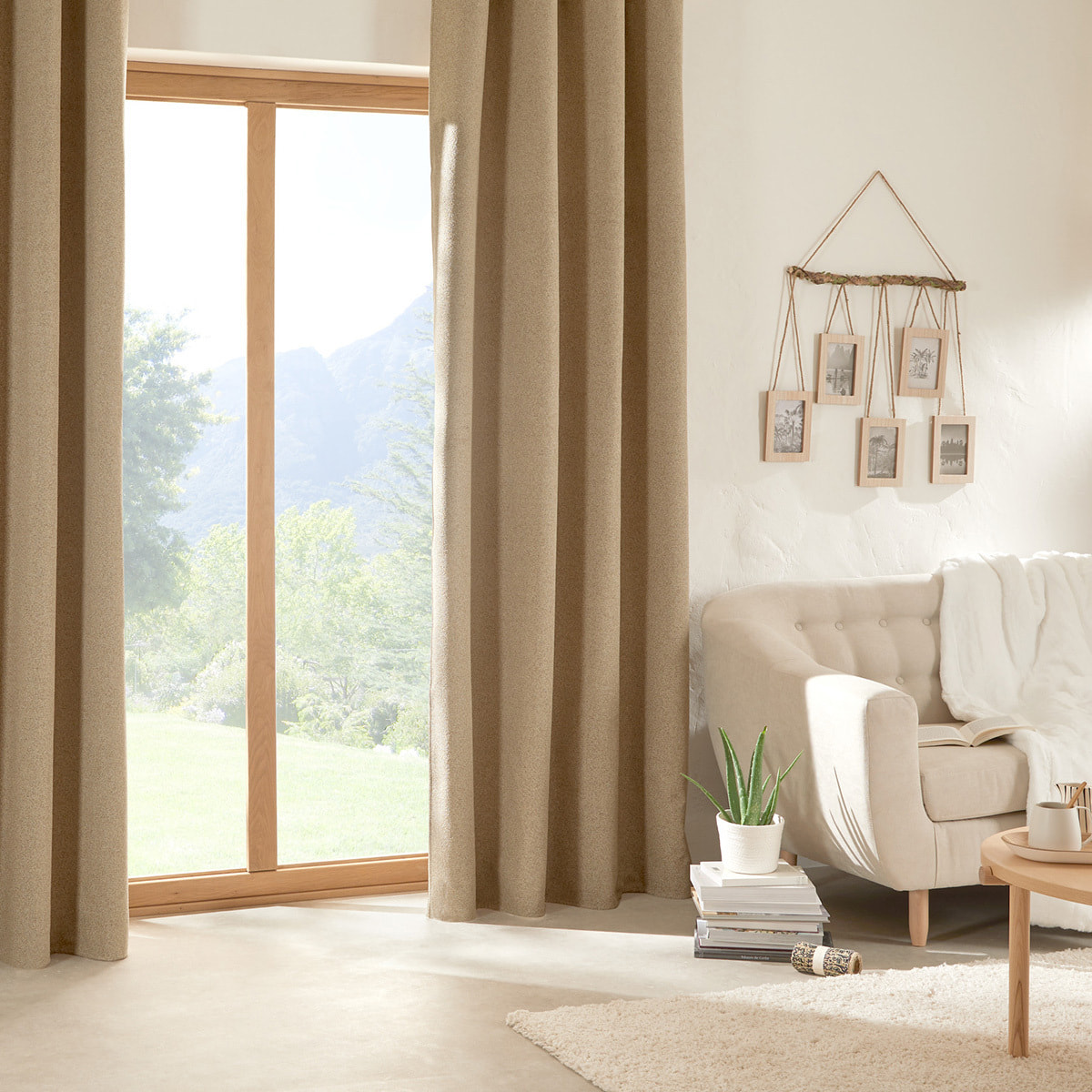 Rideau isolant occultant Soana beige 140x260cm