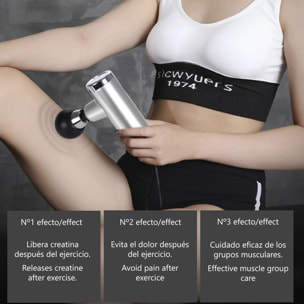 Mini pistola per massaggio muscolare Fascia Gun SJ-8200. 6 livelli di intensità.