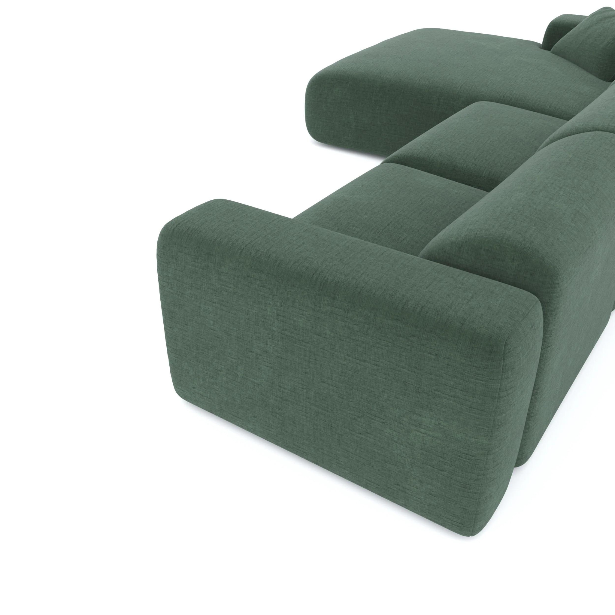 Sia Home - Canapé grand angle gauche MYRA Velours texturé | Veepee